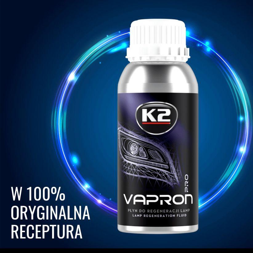 Pakartotinai pripildytas priekinių žibintų regeneracijos skysčio virdulys K2 Vapron, 600ml