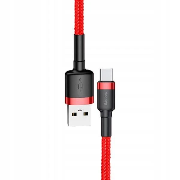 Baseus Cafule kabelis USB-C 2A 2m - Raudonas, modelis - CATKLF-C09 ...