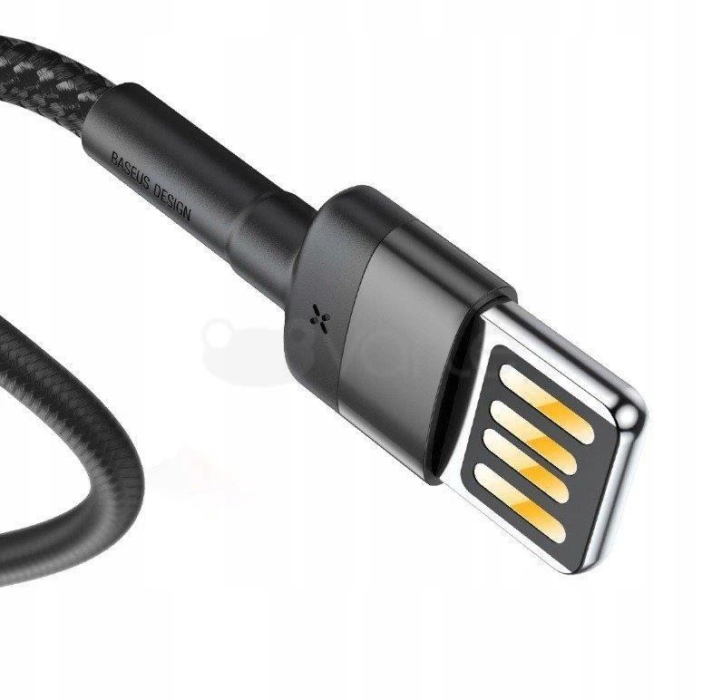 Baseus Cafule dvipusis USB Lightning kabelis 1.5A 2m - Pilkas / Juodas