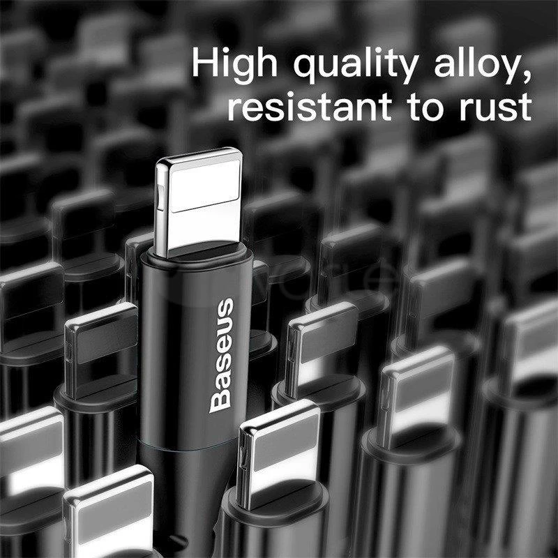 Kabelis Baseus spiralinis USB2.0 A kištukas - IP žaibo kištukas 1 m. su nailoniniu šarvu Fish ey