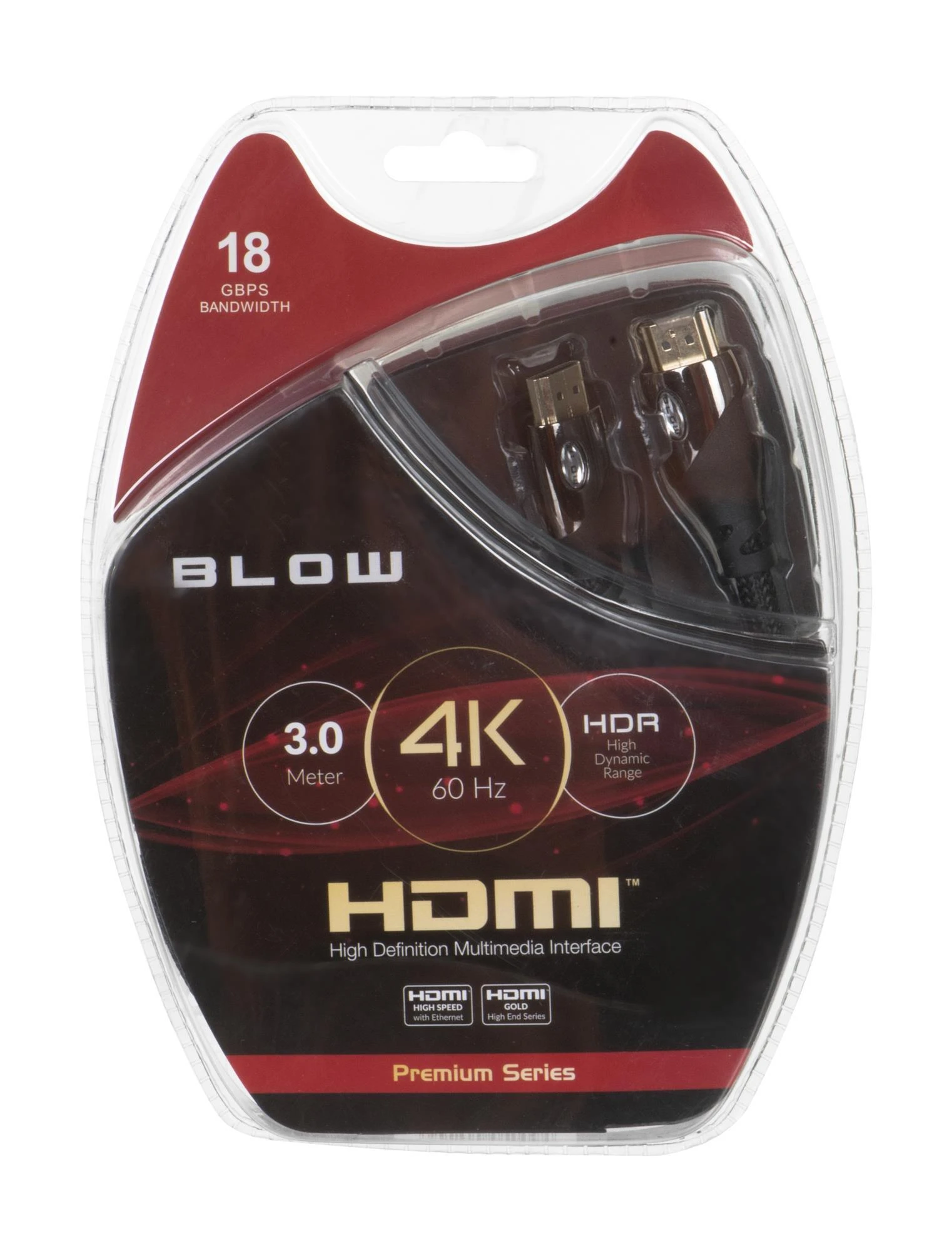HDMI-HDMI laidas BLOW 3 metrų pakuotėje