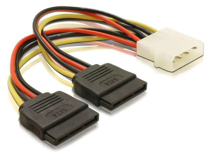 DELOCK Adapteris Power SATA HDD2x zu 4Pin-St 10cm