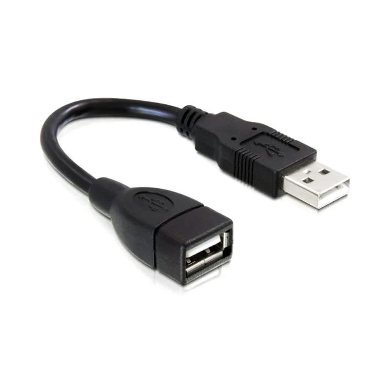 DELOCK Cable USB 2.0 Extension 15cm male/female