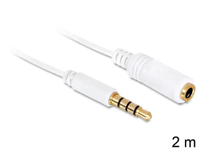 Apple Kabelis Delock Jack 3.5mm - Jack 3.5mm 2m balta (84482)