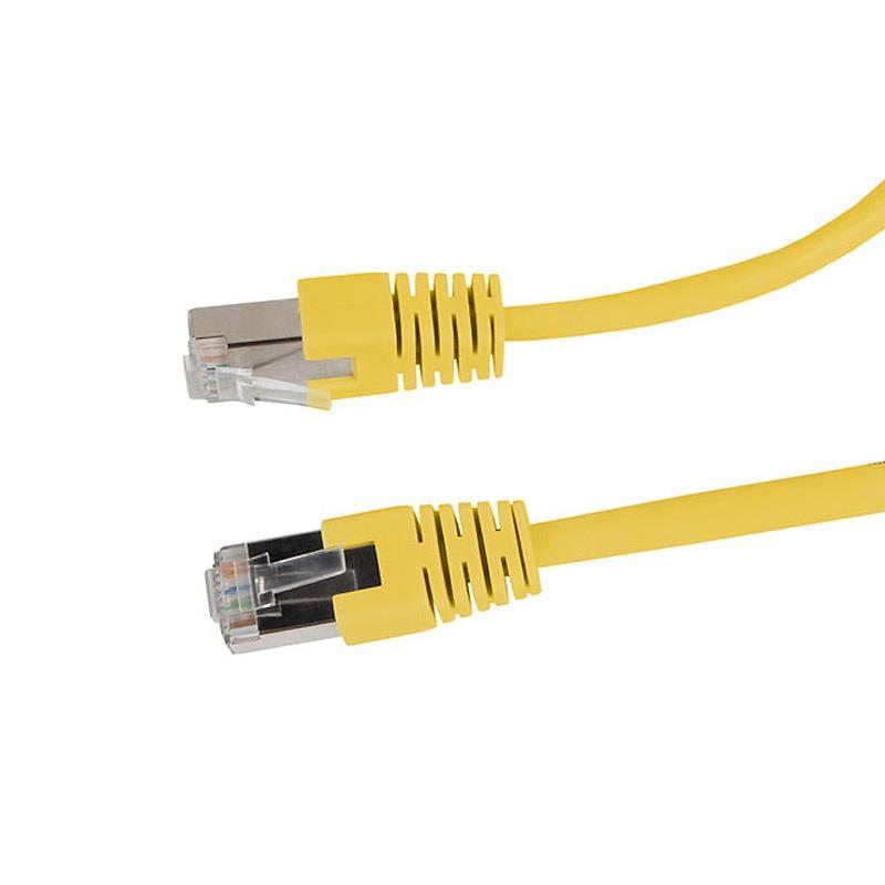 Gembird patchcord RJ45, įlieta apsauga, kat. 5e, FTP, 0,5 m, geltona (PP22-0.5M/Y)