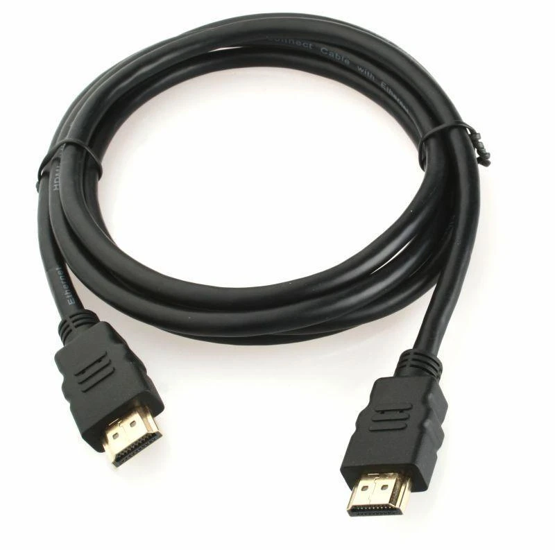 Juodas 3 metrų HDMI laidas su auksuotomis jungtimis