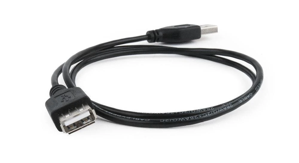 GEMBIRD CC-USB2-AMAF-75CM/300-BK USB 2.0 A - A-lizdas 75cm laidas Juodas