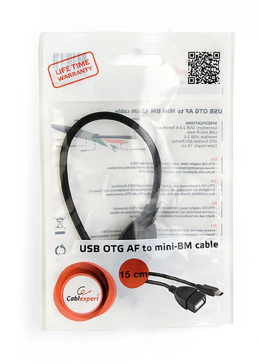 Kabelis Gembird USB MINI BM -> AF USB 2.