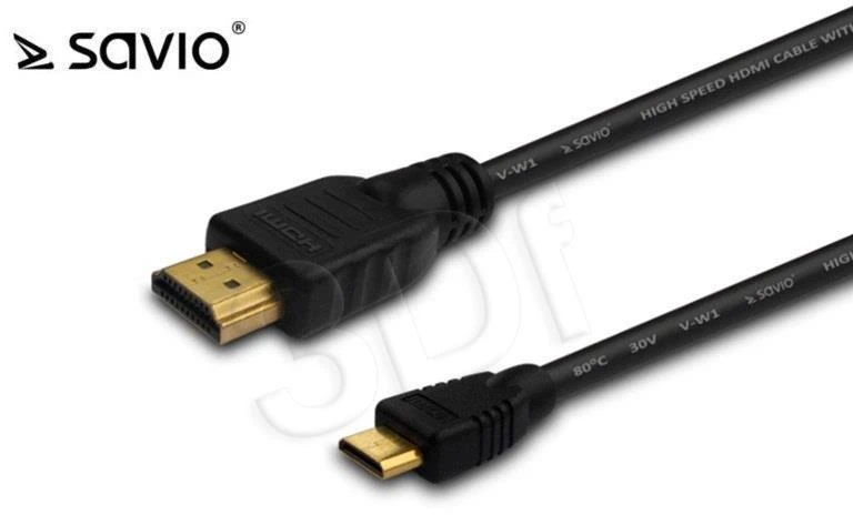 Savio HDMI į mini HDMI laidas su auksinėmis jungtimis