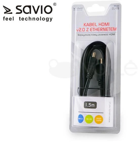 Savio CL-95 HDMI cable 1,5 m HDMI Type A (Standard) Juodas,Raudona