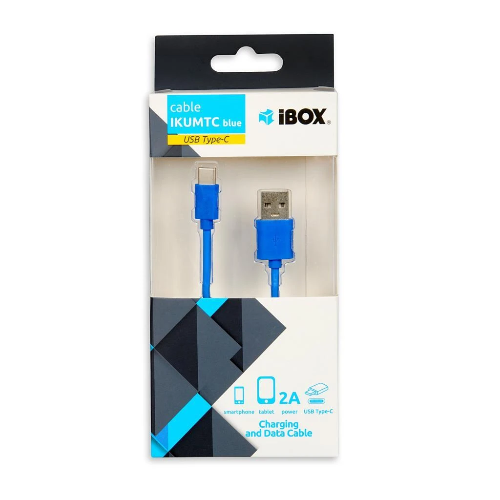 IBOX IKUMTCB I-BOX USB TYPE-C CABLE 2A Mėlynas 1m