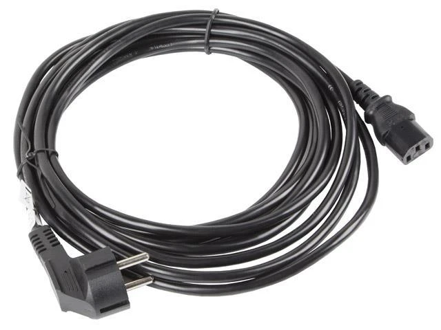 LANBERG CA-C13C-11CC-0050-BK maitinimo kompiuterio kabelis VDE CEE 7/7-> C13 5m