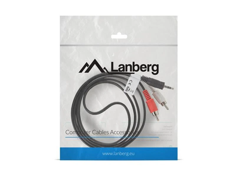 Lanberg 3.5mm į 2xRCA laidas pakuotėje