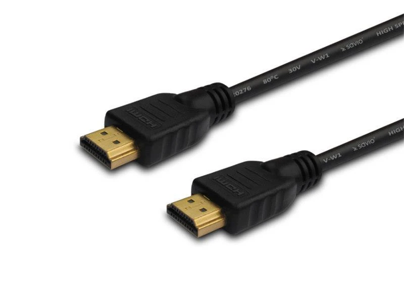 HDMI kabelio jungtys su auksiniais antgaliais