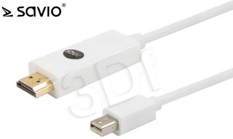 Savio Mini DisplayPort į HDMI laidas, baltas