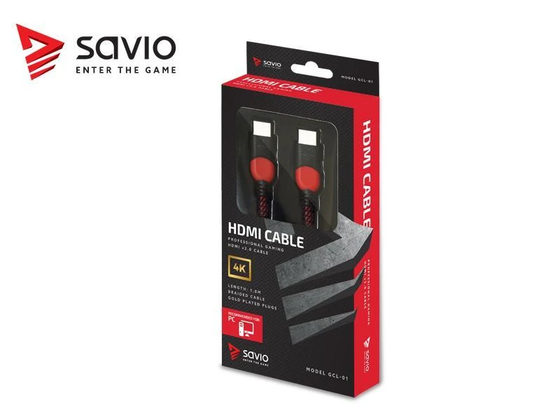 Savio GCL-04 HDMI laido pakuotė 4K