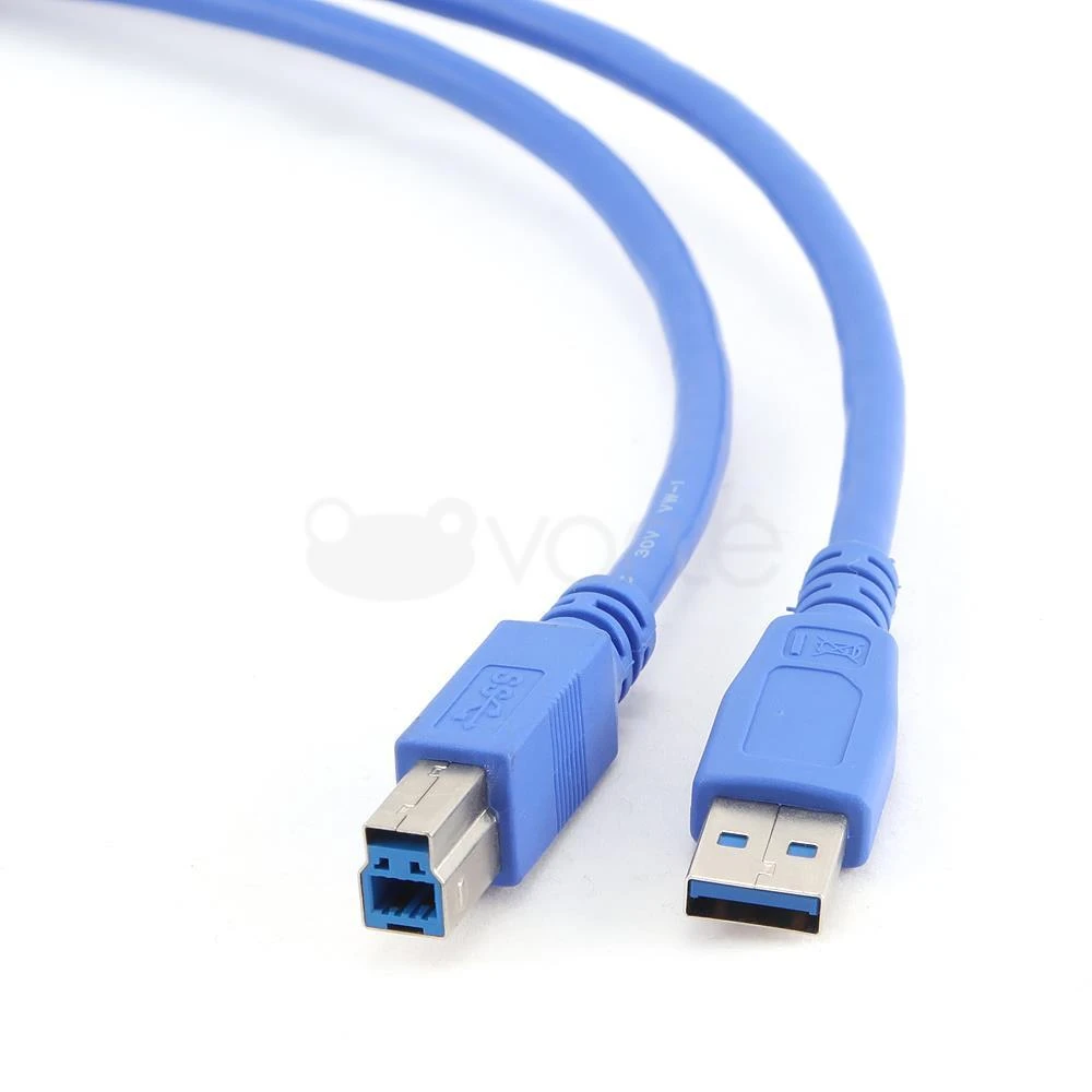 GEMBIRD CCP-USB3-AMBM-6 aukštos klasės USB 3.0 kabelis, USB A tipo kištukas - USB B tipo kištukas, 3 metrai, mėlynas