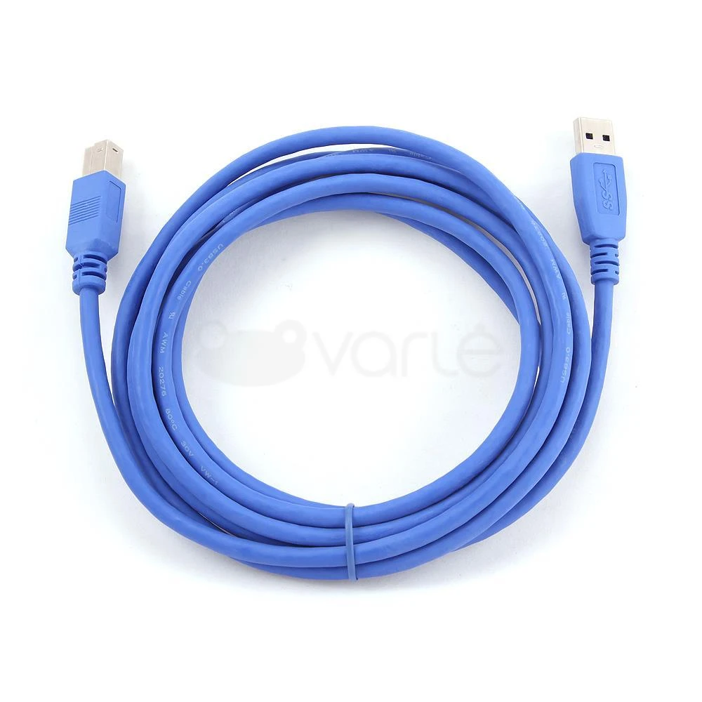 GEMBIRD CCP-USB3-AMBM-6 aukštos klasės USB 3.0 kabelis, USB A tipo kištukas - USB B tipo kištukas, 3 metrai, mėlynas