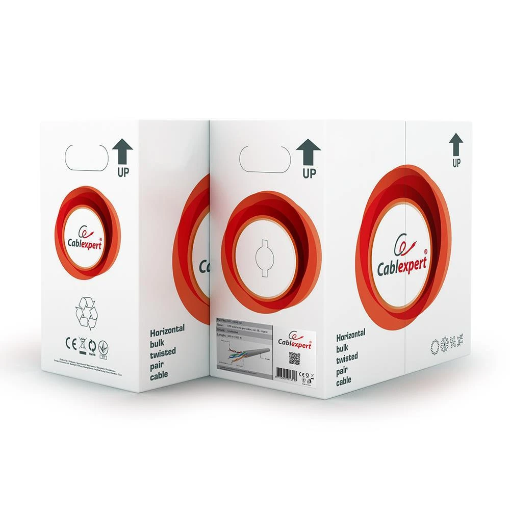GEMBIRD UPC-5004E-SO Gembird UTP tvirtas kabelis, kat. 5e, 305m, pilka