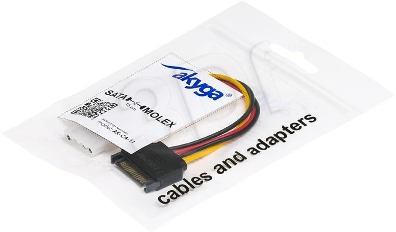 Akyga Oem SATA - Molex adapteris - 15 cm
