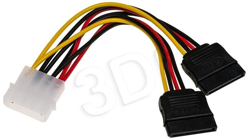 Akyga Oem Molex maitinimo laidas - 2x SATA - 15cm