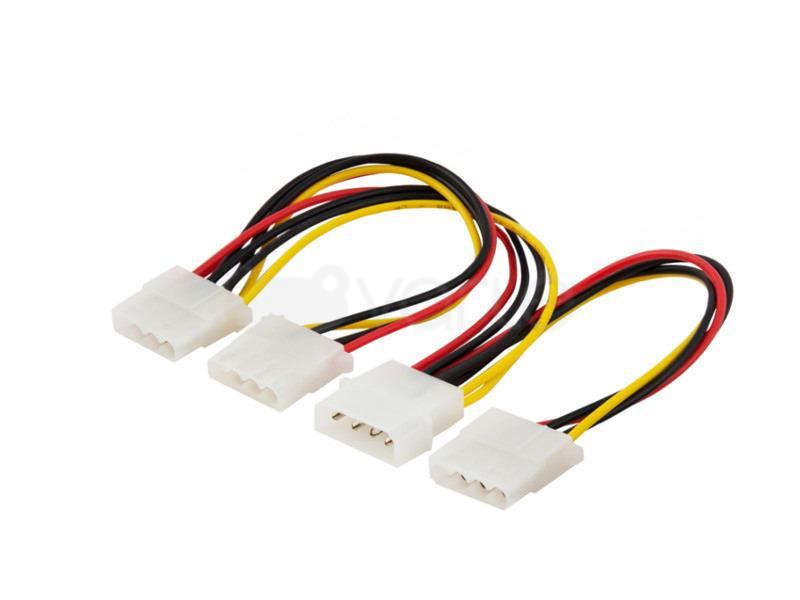 SAVIO maitinimo kabelis MOLEX 4 kontaktų (M) – 3x MOLEX 4 kontaktų (F) AK-16