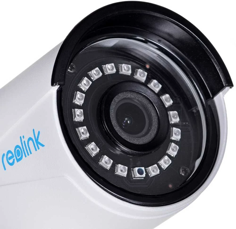 Reolink | IP kamera | RLC-510A | Kulka | 5 MP | Fiksuotas objektyvas | Maitinimas per Ethernet (PoE) | IP66 | H.264 | „MicroSD“ (maks. 256 GB) | Baltas