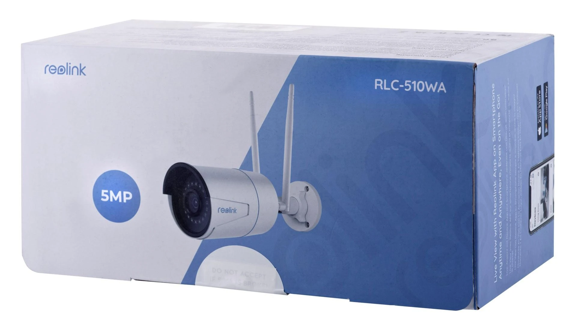Reolink | „WiFi“ apsaugos kamera su išmaniuoju aptikimu | RLC-510WA | Kulka | 5 MP | 4,0 mm | IP66 | H.264 | „MicroSD“, maks. 256 GB