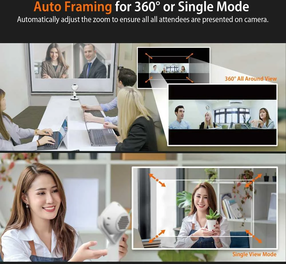 Internetinė kamera j5create 360 AI-POWERED WEBCAM WITH