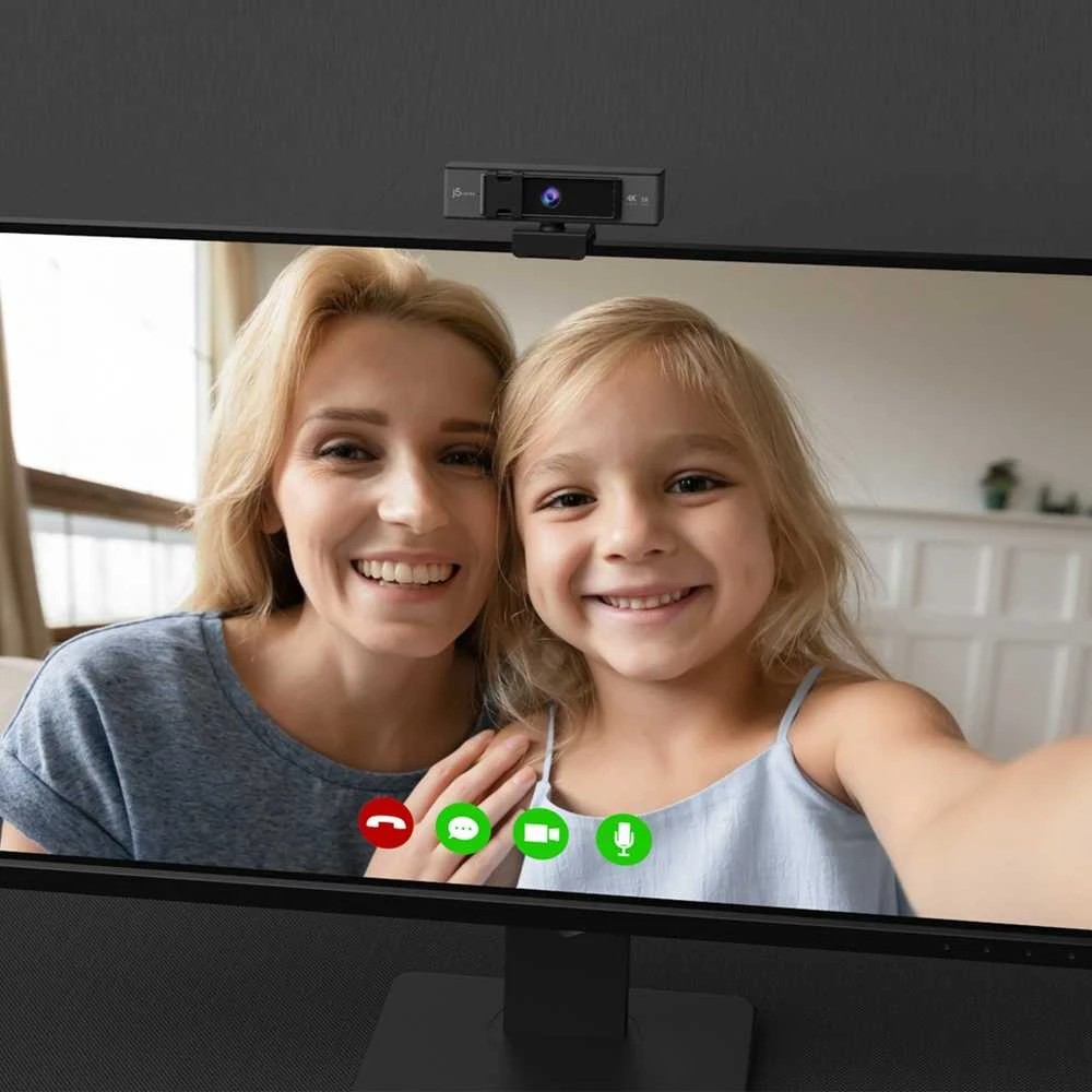 J5create Zoom USB 4K ULTRA HD internetinė kamera 5X – skaitmeninis priartinimas su nuotolinio valdymo pultu