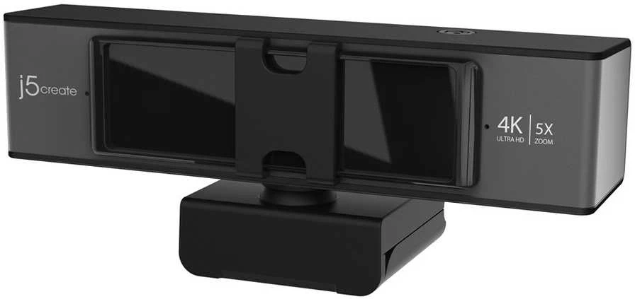 J5create Zoom USB 4K ULTRA HD internetinė kamera 5X – skaitmeninis priartinimas su nuotolinio valdymo pultu
