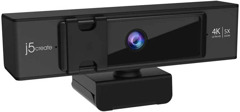 J5create Zoom USB 4K ULTRA HD internetinė kamera 5X – skaitmeninis priartinimas su nuotolinio valdymo pultu