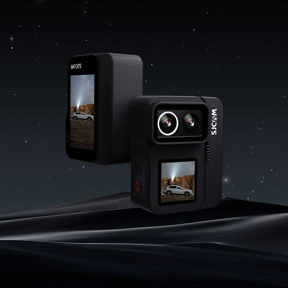 SJCAM SJ20 sports camera + auto-charge holder Juodas