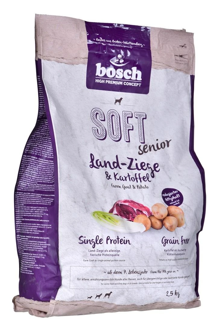 bosch Dog Senior HPC Soft Farm Goat  (begrūdis, vieno baltymo) 2,5kg