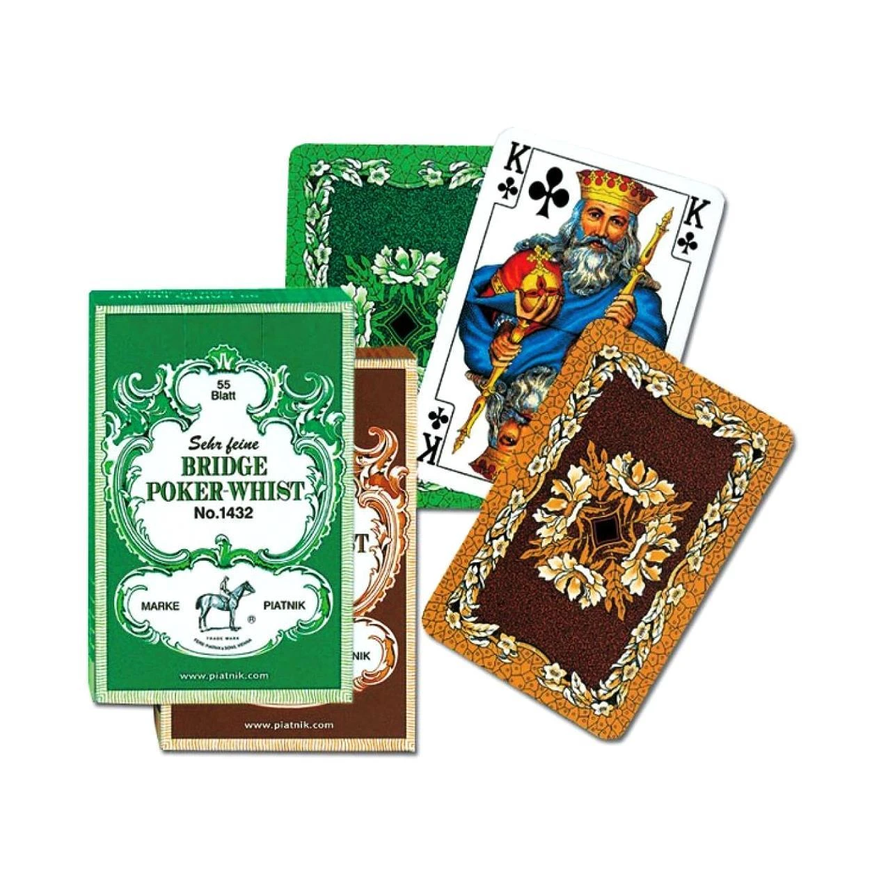 Piatnik Klasikinės kokybiškos žaidimo kortos Bridge Poker Whist