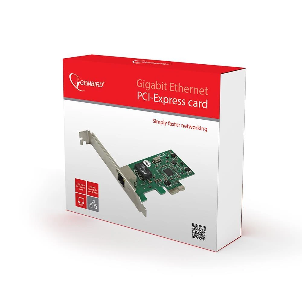 GEMBIRD NIC-GX1 Gembird 1-GIGABIT PCI-Express Fast Ethernet kortelė, Realtek mikroschemų rinkinys