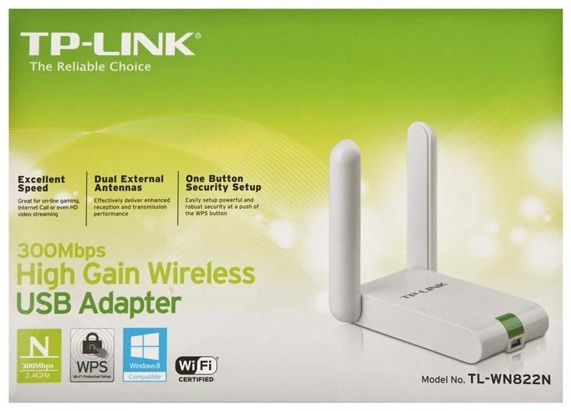 TP-Link TL-WN822N adapteris su dvejomis antenomis