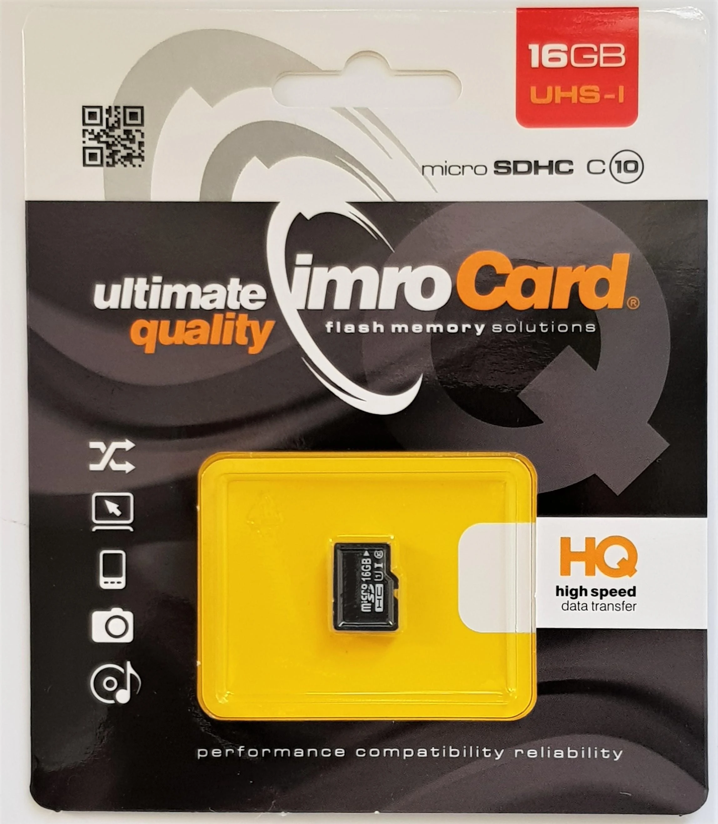 IMRO atminties kortelė Micro SD 16GB 100MB/s Class 10 UHS I