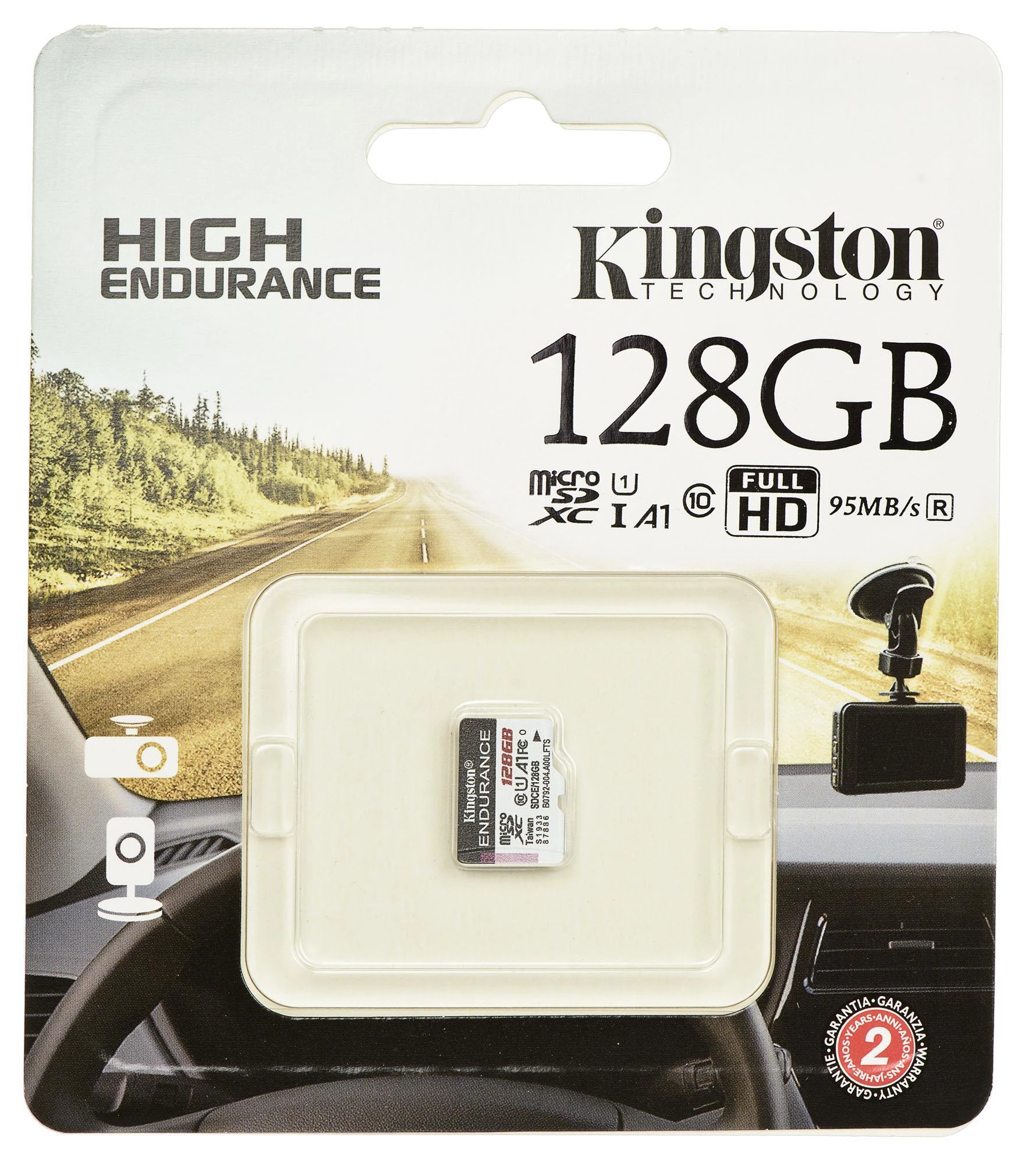 Atminties kortelė KINGSTON 128GB Micro SDXC Endurance 95R/45W C10 A1 UHS-I kortelė