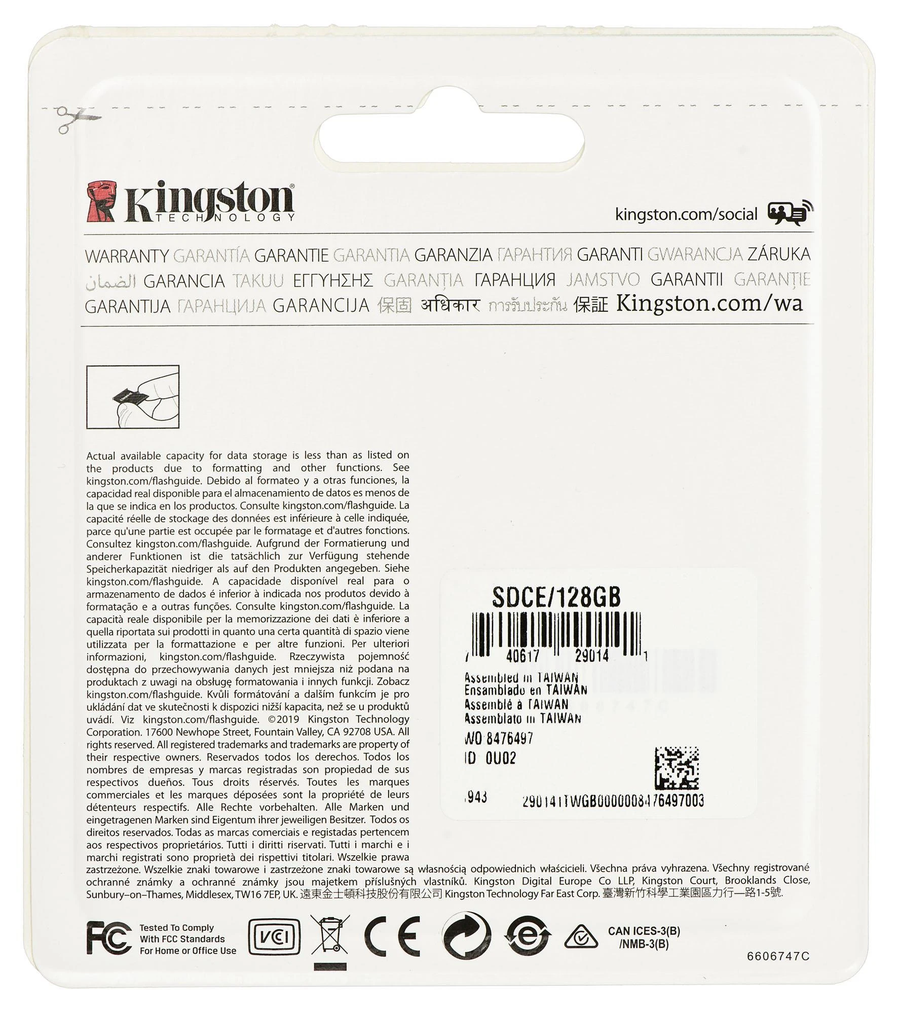 Atminties kortelė KINGSTON 128GB Micro SDXC Endurance 95R/45W C10 A1 UHS-I kortelė
