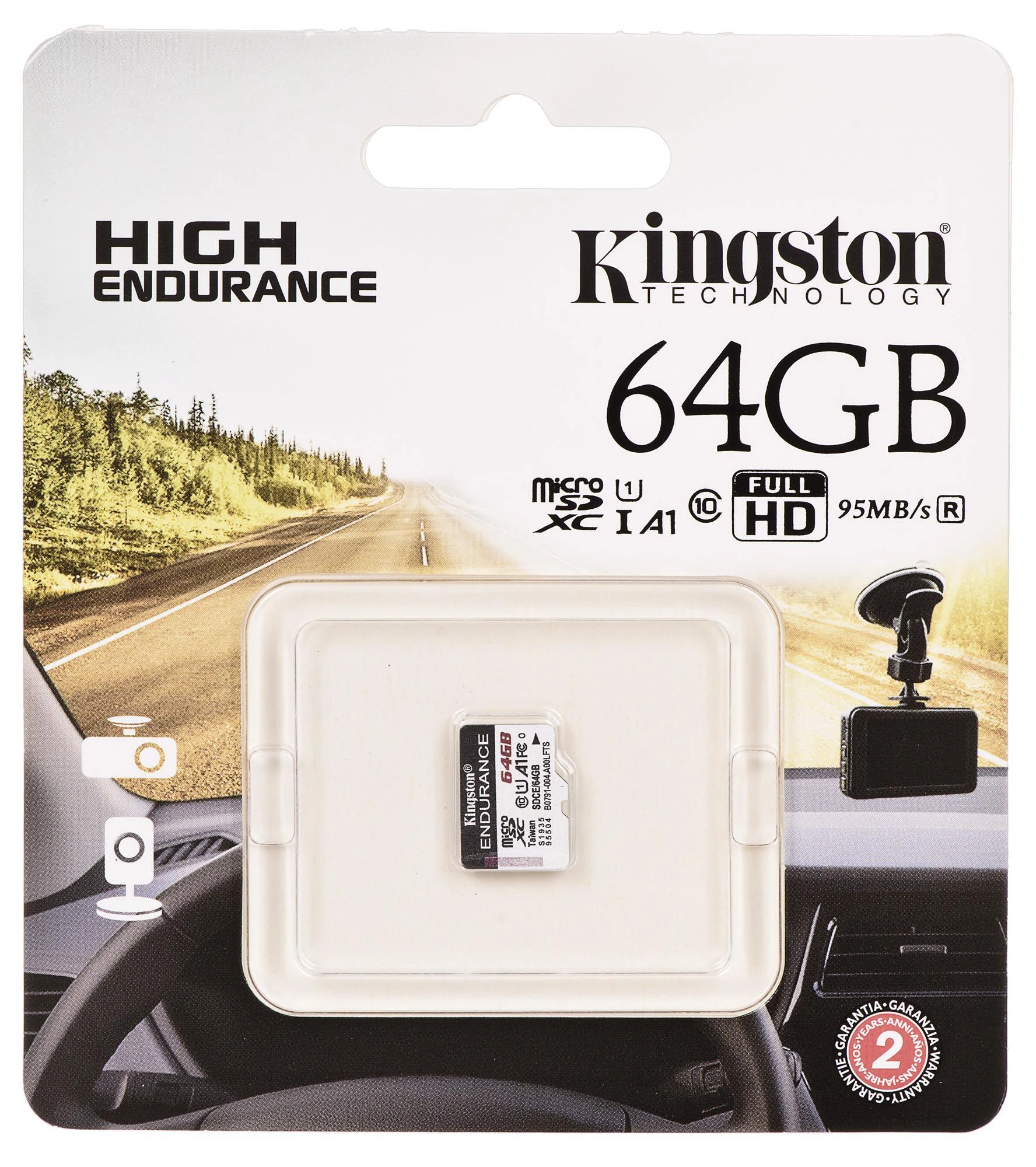 Atminties kortelė Kingston | Endurance | UHS-I U1 | 64 GB | micro SDXC | Flash atminties klasė 10