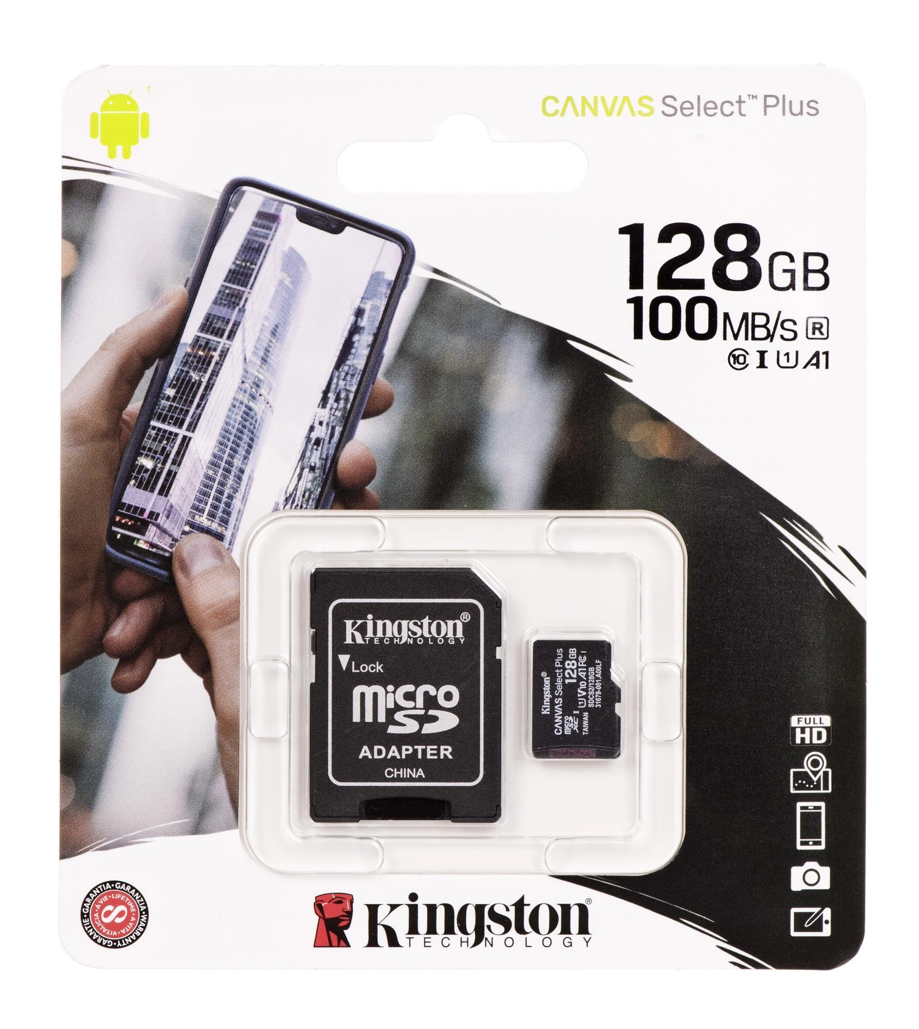 Atminties kortelė Kingston microSDXC Canvas Select Plus 128GB