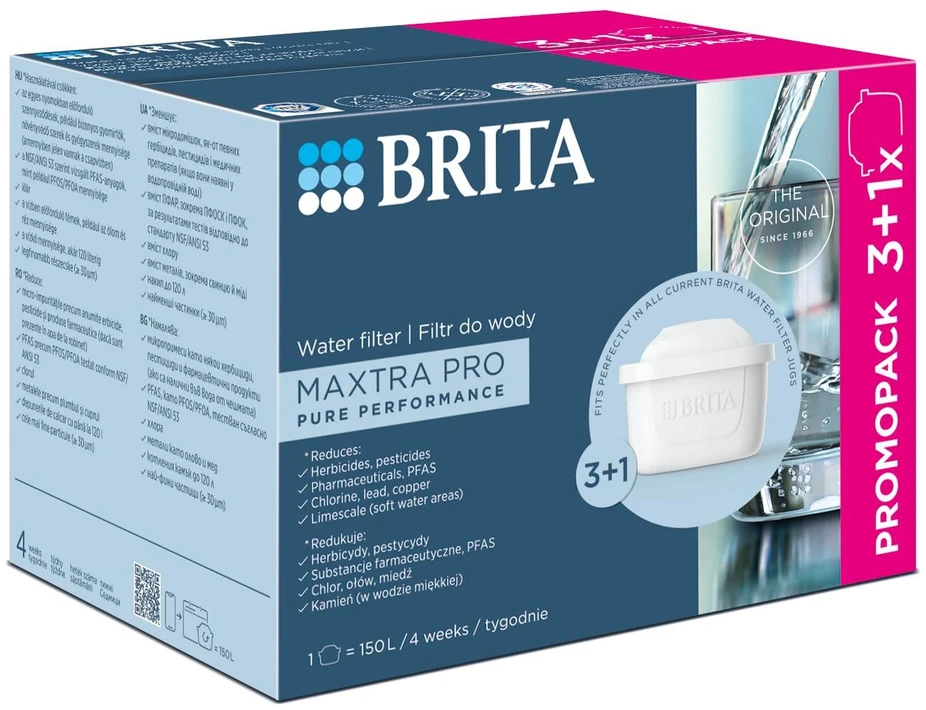 - BRITA MAXTRA PRO PURE PERFORMANCE filtras pak.3+1