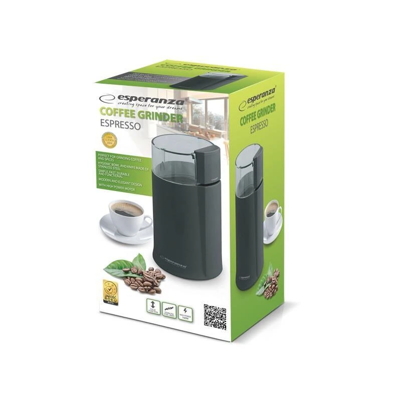 Kavamalė Grinder for coffee Esperanza Espresso EKC001K (160W, impact, juodos spalvos)