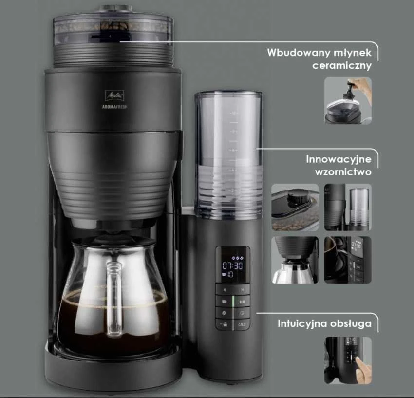 Kavos aparatas MELITTA® AROMAFRESH CONTAINER Juodas