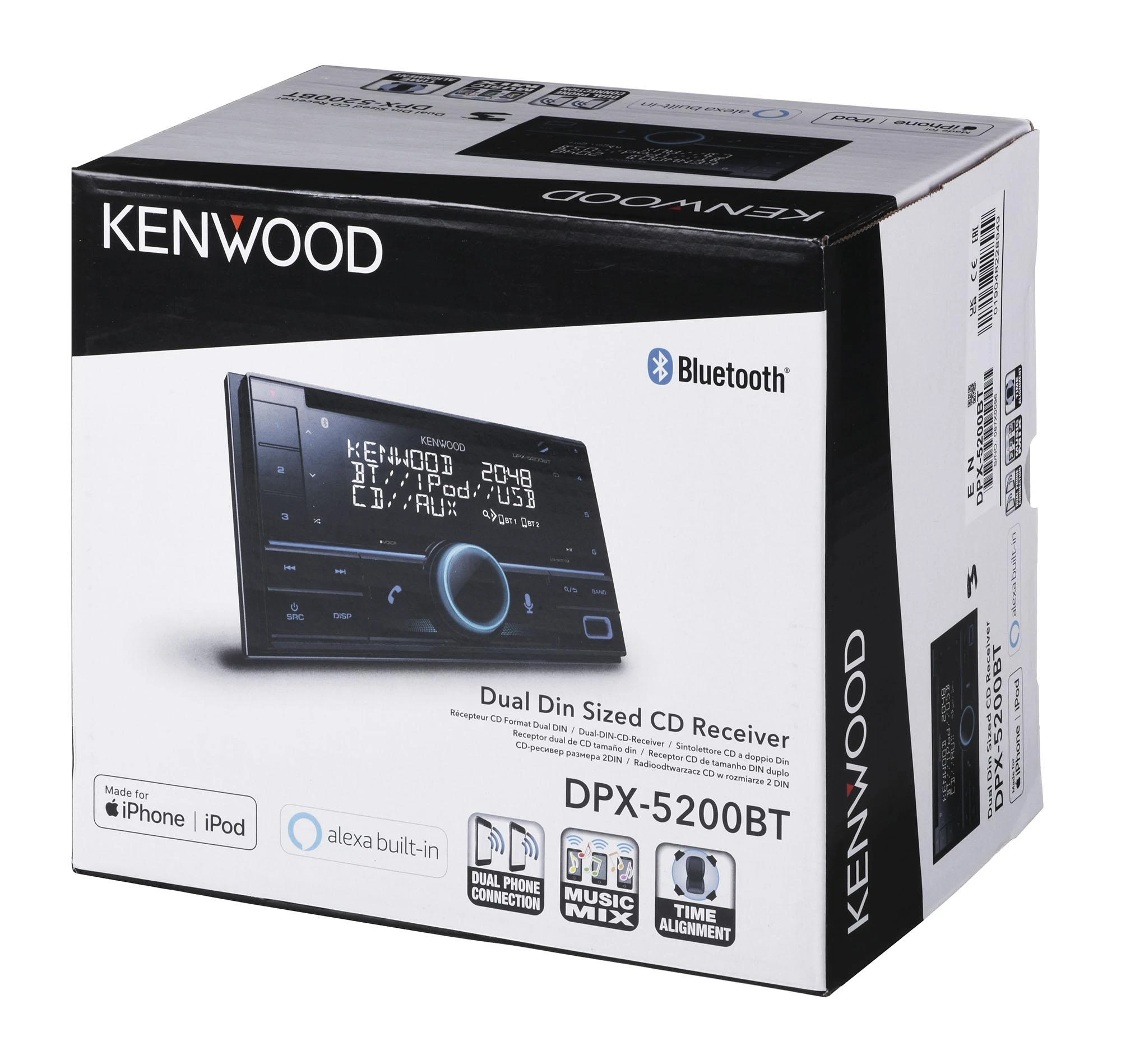 Automagnetola Kenwood DPX-5200BT 2-DIN USB/CD MP3 radijas su AUX