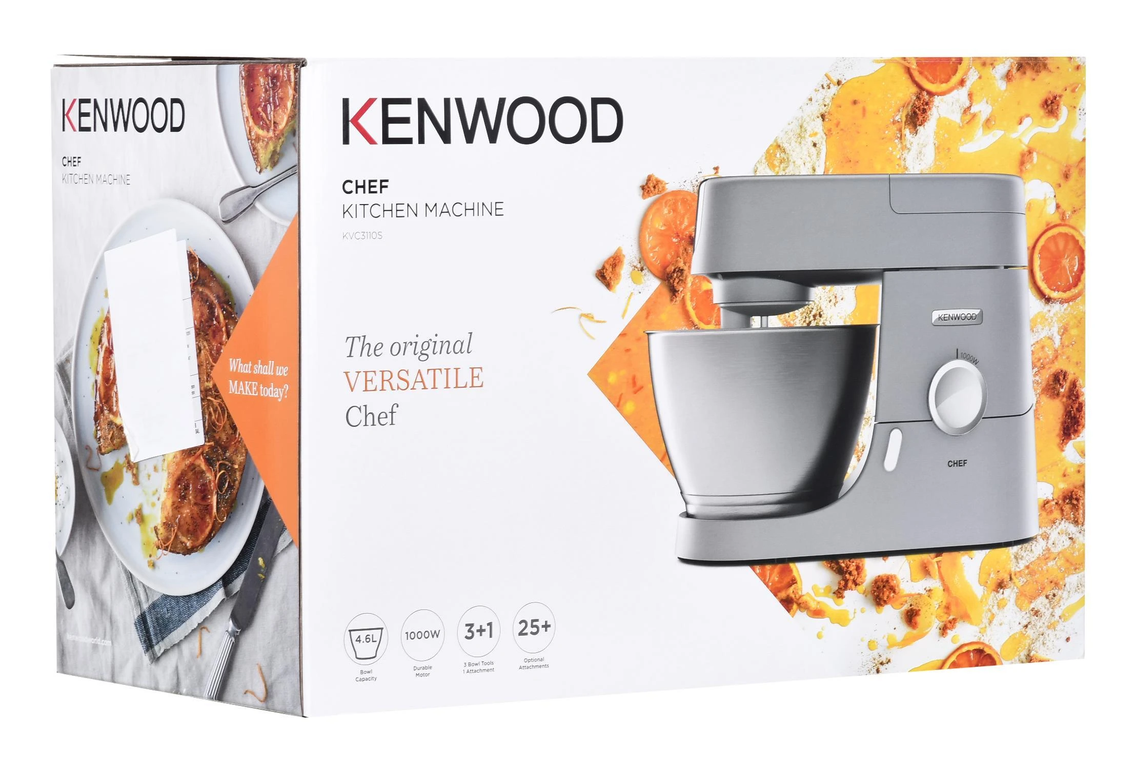 Kenwood KVC3110S virtuvinis kombainas 4,6 l Sidabrinis 1000 W