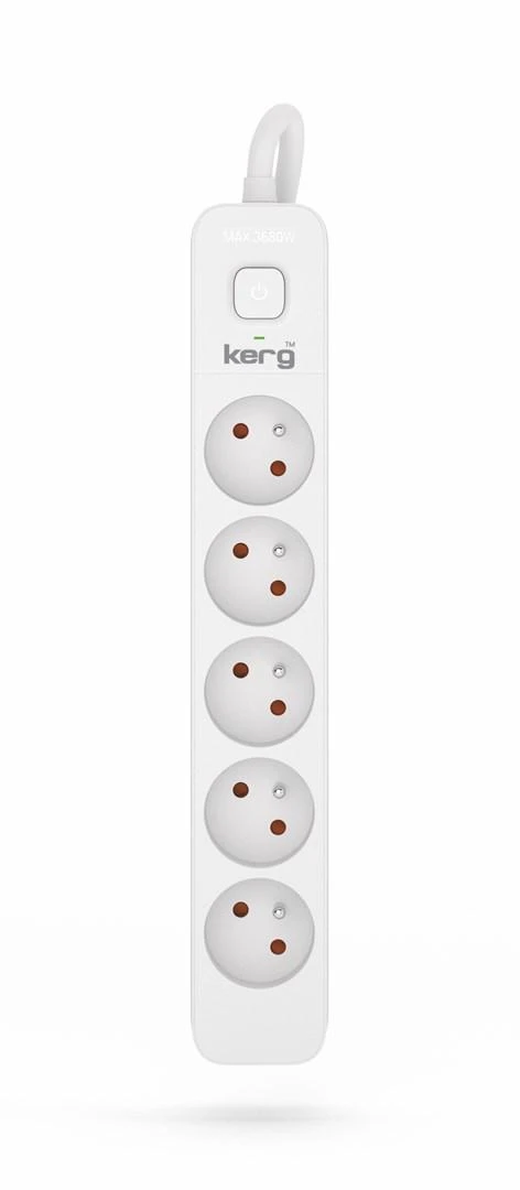 KERG maitinimo juosta su jungikliu 5 lizdai 10m-16A