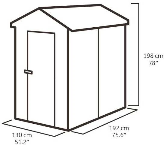 Sodo namelis/sandėliukas KETER Manor 4x6, 130 x 192 x 198 cm