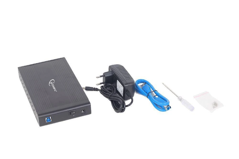 GEMBIRD EE3-U3S-3 HDD external enclosure for 3.5inch SATA - USB 3.0 Aliuminio Juodas